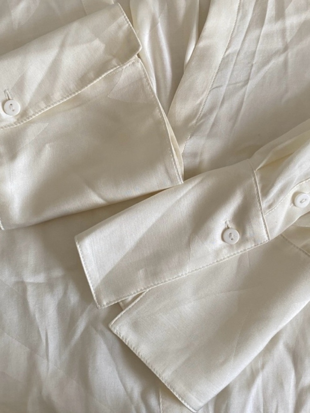 NWT ba&sh Chemise Betsy - cream button down w/ crystal collar chain - Medium - Picture 6 of 12
